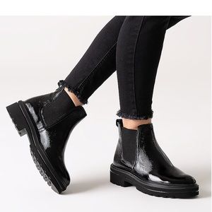 Chelsea leather Booties. Crinkled leather.  Brand new. US sizes